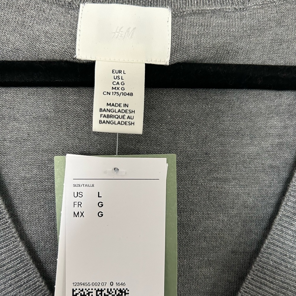 H&M Charcoal V-Neck Top